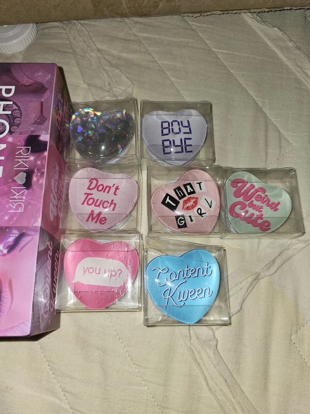 Pink Phone Grips - 7 Pack